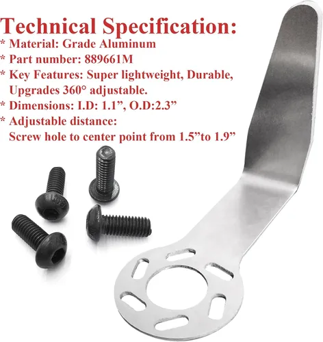 Vista 3 de Gancho de riel 889661M para colgador de herramientas Metabo HPT Compatible con Hitachi, aluminio ligero, ajuste amplio con distancia ajustable desde