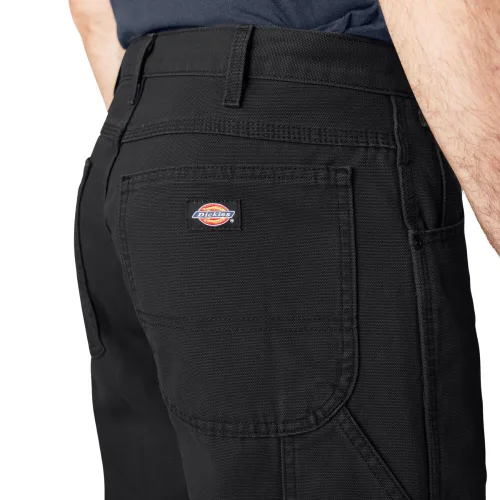 Vista 3 de Dickies Jeans de carpintero para hombre, ajuste relajado, pierna recta, Negro, 30 x 30