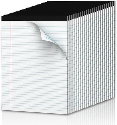 Vista 11 de Anotadores de tamaño legal de 8.5 x 11 pulgadas, paquete de 2 blocs de notas blancos de 8.5' x 11' para el trabajo, anotadores con papel