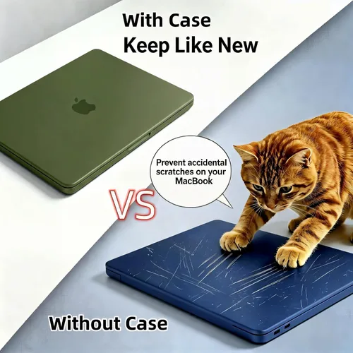 Vista 4 de Se7enline Funda compatible con MacBook Neo de 13 pulgadas modelo A3404 2026, carcasa rígida y funda de teclado lavable, antiarañazos, anticaídas