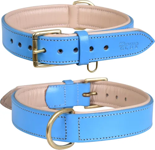 Vista 10 de Collar de cuero para perro Collar de cuero para perros pequeños, collar de perro de 0.75 pulgadas de ancho, negro, genuino, de grano completo