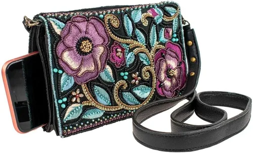 Vista 8 de Mary Frances Let it Grow - Cartera cruzada con cuentas y diseño floral, bolsa para teléfono, multicolor, Multi
