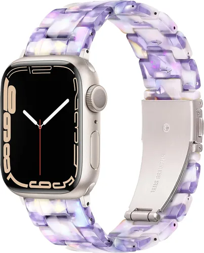 Vista 9 de Bandas para Apple Watch Light House - Correas de resina ligera de moda para iWatch para mujeres y hombres 38mm/40mm/41mm/42mm (Series 11 10)