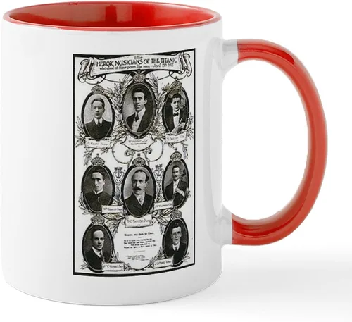 Vista 14 de CafePress The Courageous Titanic Band Taza de café de cerámica de 11 oz (11.0 fl oz)
