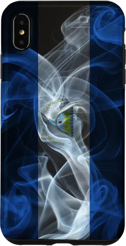 Vista 11 de iPhone 13 Pro Max Smoky Nicaragua Flag - Funda de orgullo nicaragüense estilo humo