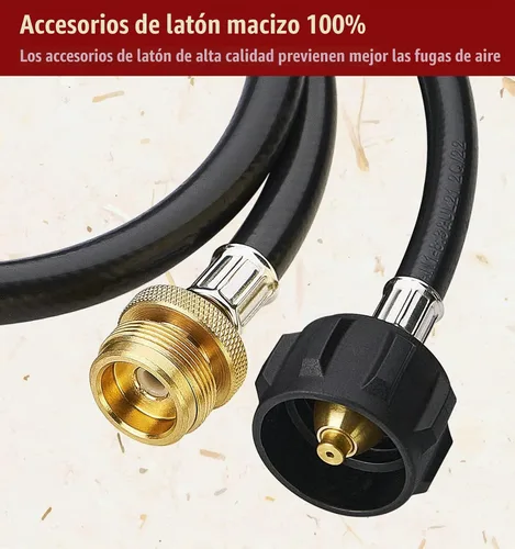 Vista 5 de CALPOSE Manguera adaptadora de propano de 3 pies, adaptador de 1 libra a 20 libras que convierte electrodomésticos de 1 libra en tanques de 5 a 40