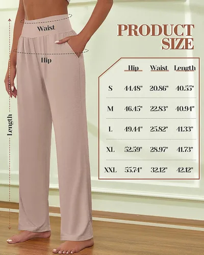 Vista 6 de Neer 2 piezas de pantalones deportivos de yoga de pierna ancha para mujer, pantalones de descanso de cintura alta, pantalones de entrenamiento