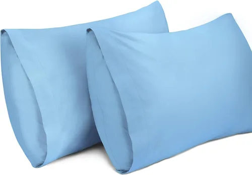 Vista 19 de Lirex Paquete de 2 fundas de almohada, 100% algodón, transpirables, 20" x 36" tamaño King estándar, color verde aguamarina