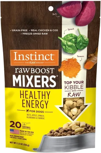 Vista 19 de Instinct Raw Boost Mixers, Topper de comida para perro liofilizada, receta sin granos - Carne natural 100%, bolsa de 6 oz