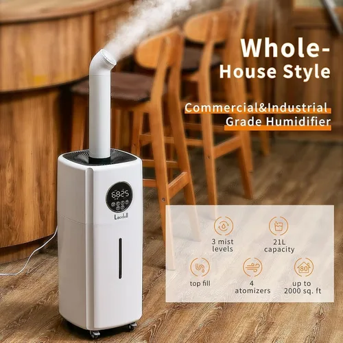 Vista 2 de LACIDOLL Humidificadores para Habitación Grande Humidificador de Toda la Casa para el Hogar 2000 pies cuadrados, 5.5Gal Humidificador de Niebla Fría