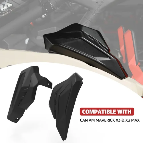Vista 2 de HAKA TOUGH Cubierta de plástico con moldura de jaula trasera para Can Am Maverick X3 / X3 Max 2017-2022, accesorios de placa de protección de pilar