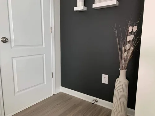 Vista 6 de Tope de puerta, tope de puerta de montaje en pared de 4 pulgadas con punta de goma amortiguadora de sonido, tope de puerta rígido sólido, acero Negro