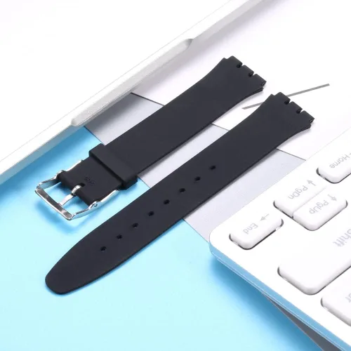 Vista 3 de MCXGL Correa de repuesto de silicona ultrafina compatible con Swatch Skin Series no Second Watch 0630in