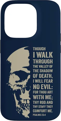 Vista 17 de Psalms 23:4 Though I Walk Through The Valley - Funda bíblica cristiana para iPhone 16