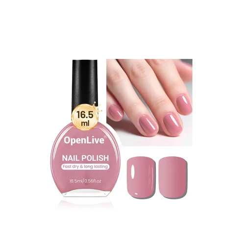 Vista 17 de OpenLive 16.5ml Esmalte de uñas negro de gran volumen de secado rápido, esmalte de uñas de color de secado rápido y larga duración para arte de uñas