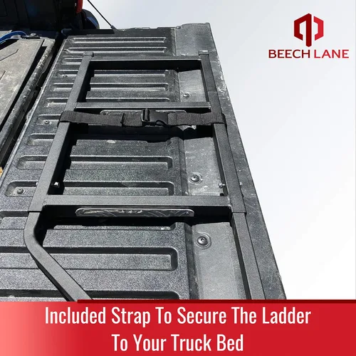 Vista 8 de Escalera Beech Lane para puerta trasera de camioneta, ajuste universal, tornillos hexagonales autoperforantes de acero inoxidable para fácil