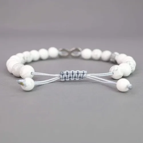 Vista 6 de COAI Pulseras infinitas para parejas a juego para él y para ella, Piedra, Ónix