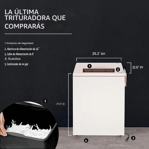 Vista 3 de Ideal 4003 - Trituradora de papel de oficina centralizada con corte