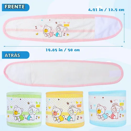 Vista 6 de EXCEART Cinturón de hernia umbilical para bebé, banda de ombligo infantil