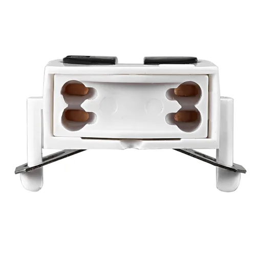 Vista 5 de uxcell 2 unids T5 soporte de luz fluorescente G5 Base no desviada cerradura giratoria lápida lámpara socket AC 500 V 2A para tubo fluorescente LED