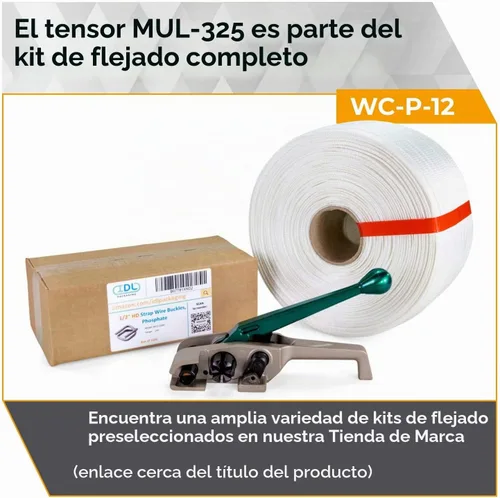 Vista 7 de IDL Packaging MUL-325 PRO Tensor resistente para flejes de cables tejidos y compuestos, ancho de correa de hasta 3/4