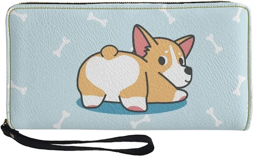 Vista 22 de Coldinair Cartera de piel sintética con cierre de cremallera para mujer, con bloqueo RFID, monedero para teléfono con correa para viaje, Añade tu