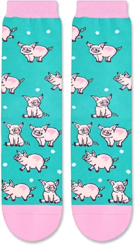 Vista 4 de Zmart Funny Duck Pig Dinosaur Fox Gifts for Women, Novelty Wolf Goat Chicken Sloth Hedgehog Socks