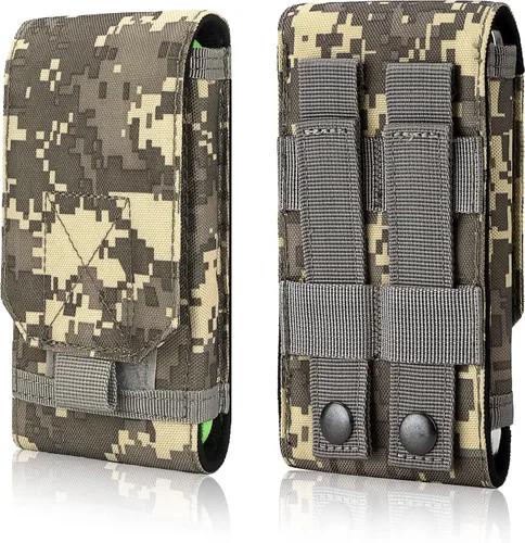 Vista 13 de Funda táctica Molle para teléfono, bolsa universal para cinturón para iPhone 17 Pro Max/17 Pro/17/16 Pro Max/15 Pro Max/14 Pro Max/13/12, Samsung