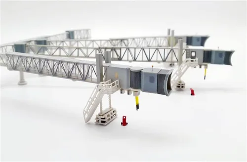 Vista 3 de JC Wings - Puente de pasajeros de tres canales para A380 transparente 1/200 ABS accesorios modelo preconstruido