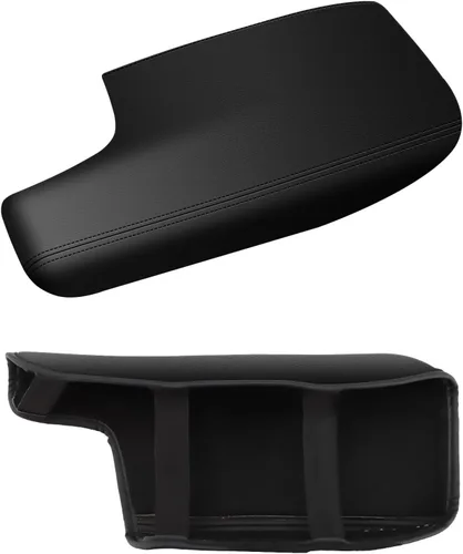 Vista 10 de AOMSAZTO Jumeat - Fundas de consola de asiento para Dodge Ram 1500 2002-2012, fundas para reposabrazos para Dodge Ram 1500, color negro