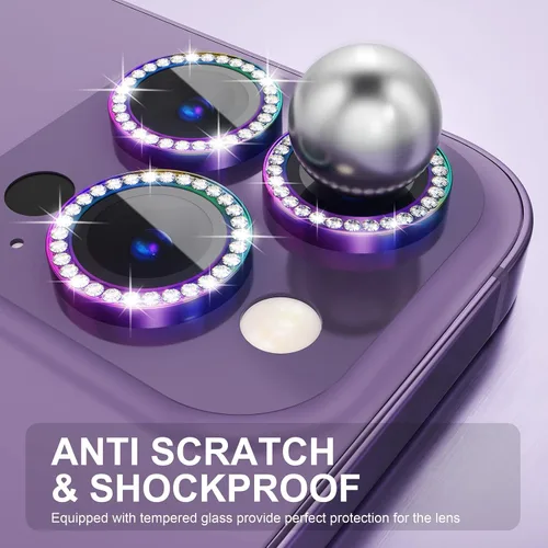 Vista 408 de Choiche Compatible para iPhone 16 Pro/iPhone 16 Pro Max Protector de Lente de Cámara, Vidrio Templado 9H Protector de Pantalla de Cubierta de Cámara