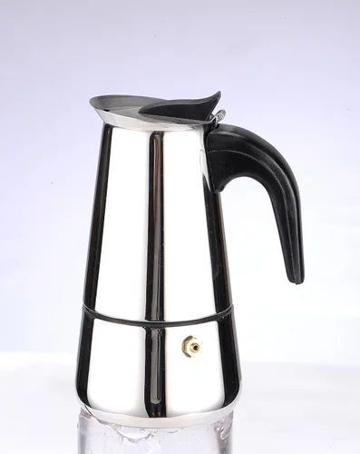 Vista 4 de Home Basics EM00248 - Máquina de café expreso de acero inoxidable de 2 tazas, color plateado