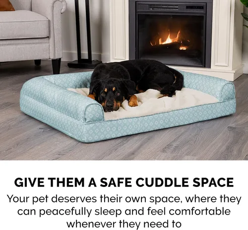 Vista 11 de Furhaven Acogedora cama ortopédica para perros medianos y pequeños con cojines extraíbles y funda lavable, para perros de hasta 35 libras - Sofá