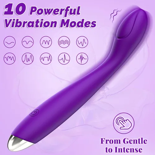 Vista 3 de Vibrador para adultos, juguetes sexuales para mujeres, vibrador de punto G para clítoris con 10 modos de vibración, vibradores recargables