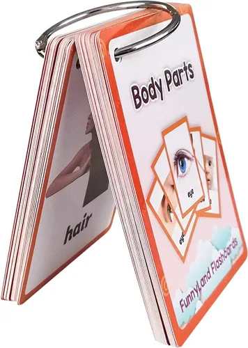 Vista 6 de 34 unids/set piezas del cuerpo regalos niños tarjetas flash inglés tarjeta de bolsillo educativo aprendizaje bebé juguetes para niños pre-jardín