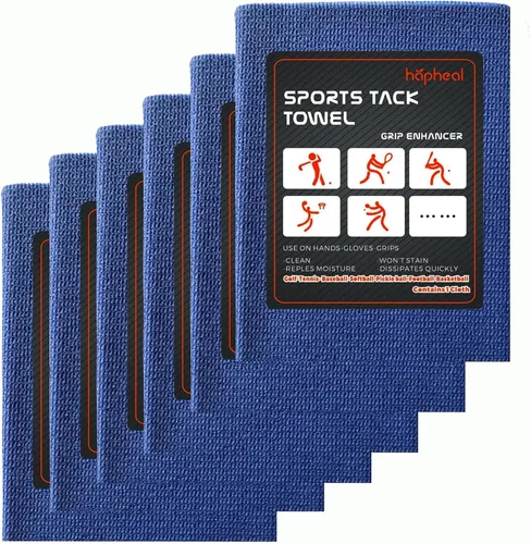 Vista 8 de Reforzador de agarre para tenis, toalla de adherencia para golf, pickleball, béisbol (paquete de 2 azul)