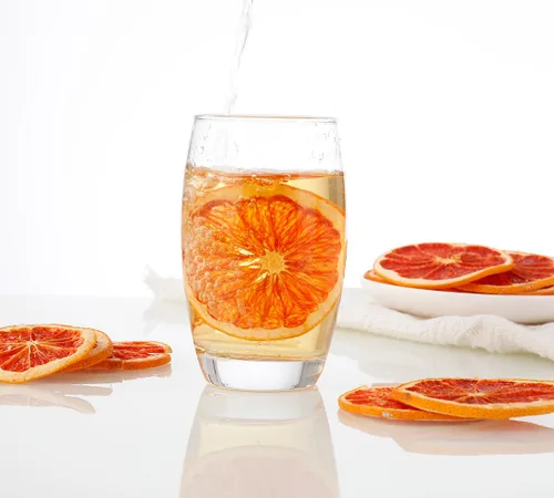 Vista 5 de Rebanadas de toronja seca de alta calidad, 3.5 onzas/3.53 oz, pomelo deshidratado, 100% natural, sin aditivos y sin azúcar añadido.