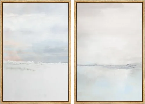 Vista 87 de SIGNWIN Lienzo enmarcado para pared, ilustraciones abstractas texturizadas en tonos beige terrosos, arte moderno, decorativo, contemporáneo