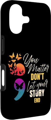 Vista 3 de Semicolon Mental Health Awareness Prevention Case for iPhone 17
