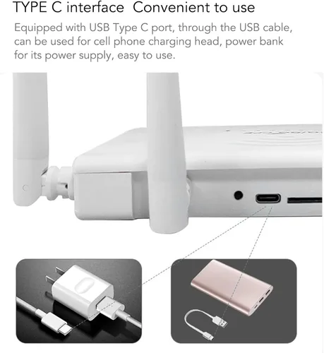 Vista 6 de Enrutador 4G LTE menos cable con ranura para tarjeta SIM, desbloquea cable móvil menos punto de acceso de fidelidad 300 Mbps con 4 antenas 5dBi