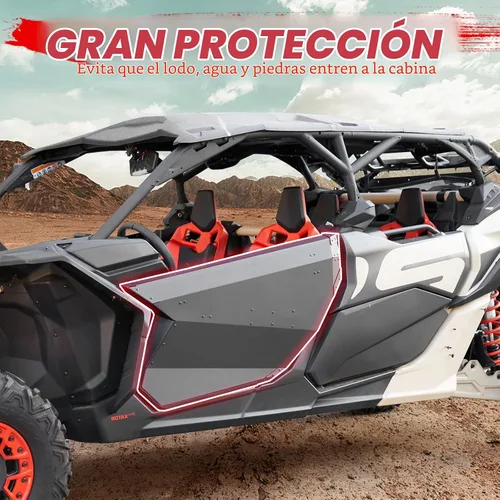 Vista 3 de A & UTV PRO Puertas completas de aluminio X3 para Can-Am Maverick X3/X3 MAX 2017-2024 2025, paneles de puerta de metal resistentes para puertas