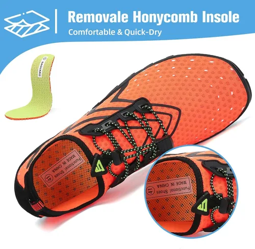 Vista 3 de Mishansha - Zapatos de agua para hombres y mujeres, secado rápido, para natación, buceo, surf, deportes acuáticos, piscina, playa, senderismo, yoga.
