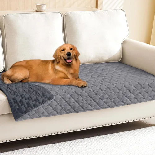 Vista 67 de Smiry Funda Impermeable para Cama de Perro Manta para Mascotas, Manta Suave y Lavable para Perros para Muebles Cama Sofá Sofá Reversible, a Cuadros