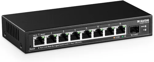Vista 13 de MokerLink Switch Gestionado de 4 Puertos 2.5G con 2 Puertos Ranura SFP+ 10G, 4 x Puertos Base-T de 2.5Gigabit Compatible con 10/100/1000Mbps, Switch