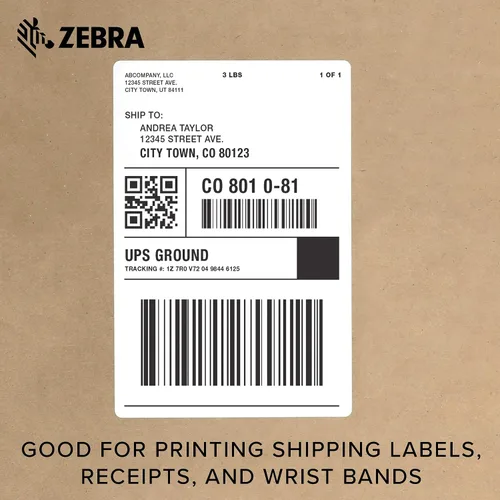 Vista 7 de Zebra Technologies ZD41022-D01 M00EZ serie ZD410 - Impresora compacta de computadora térmica directa, 203 DPI, 2 pulgadas, cable de alimentación US