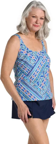 Vista 10 de Maxine of Hollywood Womens Scoop Neck Tankini Swimsuit Top Multi/ Flores Flotantes