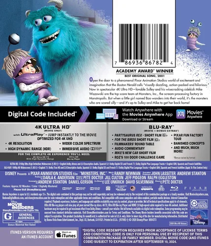 Vista 2 de Monsters, Inc. 4K UHD