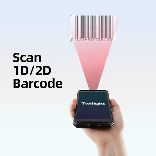 Vista 3 de Android 11 escáner de código de barras portátil portátil, escáner PDA de 5.5 pulgadas, con captura de datos de código de barras 1D 2D Honeywell