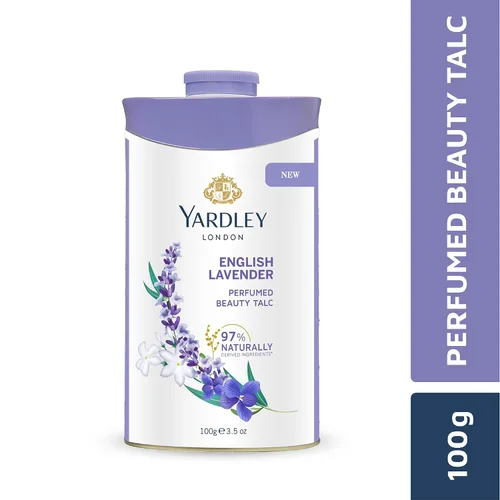 Vista 3 de Talco desodorante perfumado Yardley London con lavanda inglesa, polvo de talco 100gm, 3.5 onzas