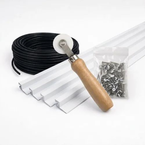Vista 11 de SNAPP - Kit de rieles de aluminio para pantalla de porche - Kit de bricolaje para porche y patio con pantalla - Riel de aluminio extruido de 94 Mill